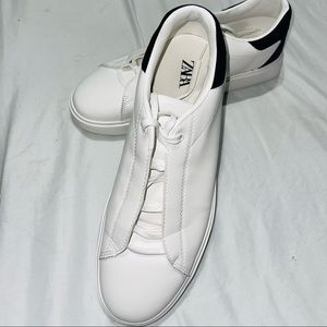 White Zara shoes, worn a few times, size 11, original price $90